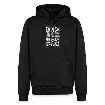 Dancing is the language my body speaks - Men’s Premium Organic Hoodie - black - Front - Nico (187cm)