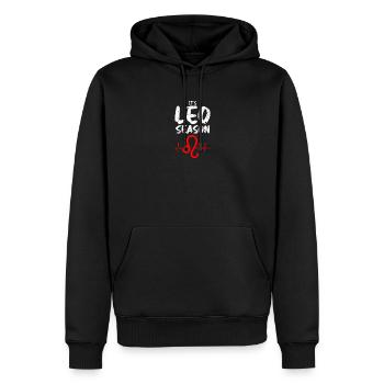 Zodiac sign Leo - Men’s Premium Organic Hoodie - black - Front - Nico (187cm)