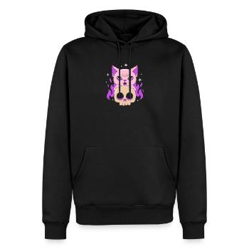 Pastell Gothic - Männer Premium Bio Hoodie - Schwarz - Vorne - Nico (187cm)