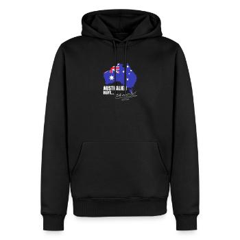 Australien Auswandern - Männer Premium Bio Hoodie - Schwarz - Vorne - Nico (187cm)