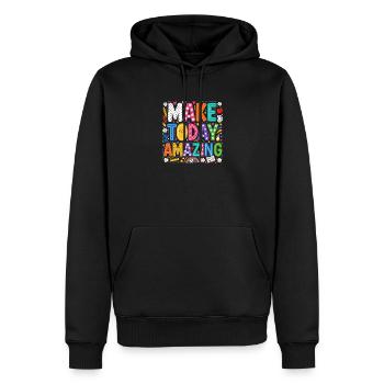 Make Today Amazing Colorful Motivation For Kids - Men’s Premium Organic Hoodie - black - Front - Nico (187cm)