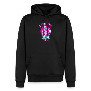Serveur Barman Barchef - Sweat à capuche Premium bio Homme - noir - Devant - Nico (187cm)