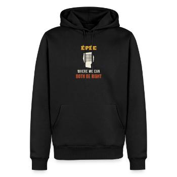 Fencing Epee Where We Can Both Be Right Funny Fenc - Männer Premium Bio Hoodie - Schwarz - Vorne - Nico (187cm)