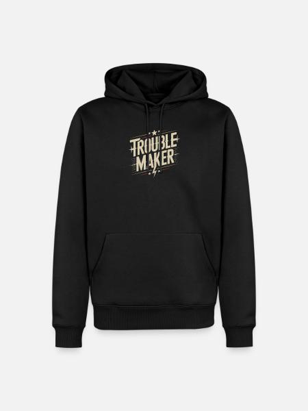 Troublemaker Frechdachs Rabauke Geschwister Kinder - Männer Premium Bio Hoodie - Schwarz