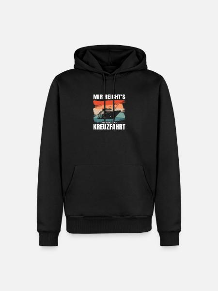 Kreuzfahrt Spruch - Männer Premium Bio Hoodie - Schwarz