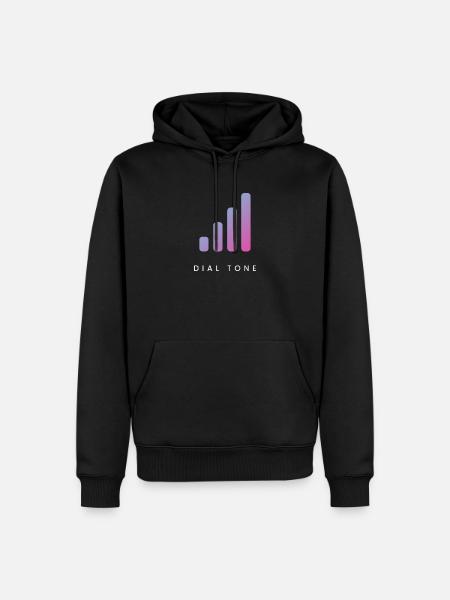 Dial Tone - Signal Minimal - Männer Premium Bio Hoodie - Schwarz
