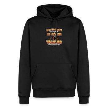  Entschuldigung Dass Ich Zu Spät Bin Traktor Ich - Männer Premium Bio Hoodie - Schwarz - Vorne - Nico (187cm)