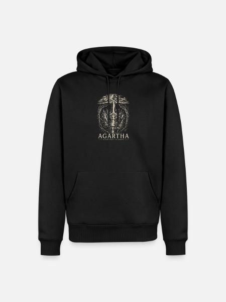 Agartha Verborgene Stadt - Männer Premium Bio Hoodie - Schwarz