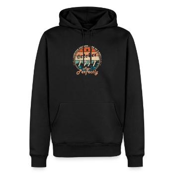 55. Geburtstag Geschenk Mann Best of Oktober 1971 - Männer Premium Bio Hoodie - Schwarz - Vorne - Nico (187cm)
