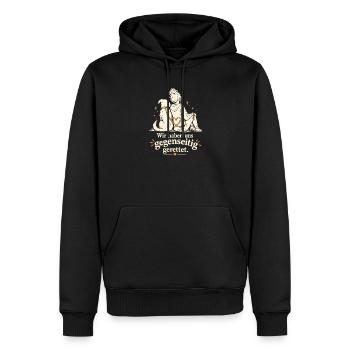 Adoptierter Hund Rescue Tierheimhund - Männer Premium Bio Hoodie - Schwarz - Vorne - Nico (187cm)