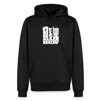 So neu - Männer Premium Bio Hoodie - Schwarz - Vorne - Nico (187cm)