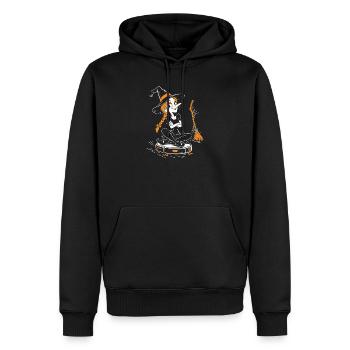 Die Hexe auf dem Saugroboter - Männer Premium Bio Hoodie - Schwarz - Vorne - Nico (187cm)
