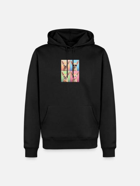 Wüstenfuchs Fennek - Männer Premium Bio Hoodie - Schwarz