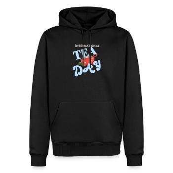 Internationaler Tag des Tees  - Männer Premium Bio Hoodie - Schwarz - Vorne - Nico (187cm)