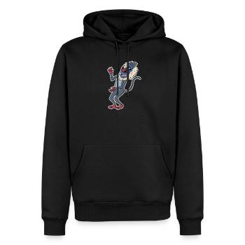 Paviane Affe Tier - Männer Premium Bio Hoodie - Schwarz - Vorne - Nico (187cm)