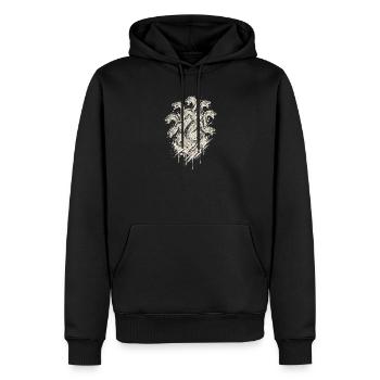 Hydra-Schlangenköpfe Creme-Tinte Mythologie Kunst - Männer Premium Bio Hoodie - Schwarz - Vorne - Nico (187cm)