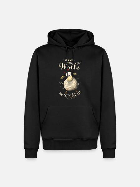 Komme was Wolle, ich Schaf das - Männer Premium Bio Hoodie - Schwarz