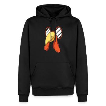 Turkey Face - Männer Premium Bio Hoodie - Schwarz - Vorne - Nico (187cm)