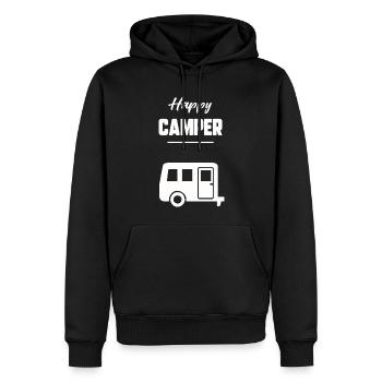 Happy camper - Sweat à capuche Premium bio Homme - noir - Devant - Nico (187cm)