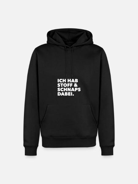 stoff & schnaps - Männer Premium Bio Hoodie - Schwarz