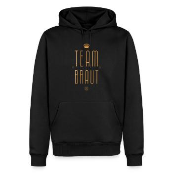 Team Braut, Junggesellenabschied, Heirat, Heiraten - Männer Premium Bio Hoodie - Schwarz - Vorne - Nico (187cm)