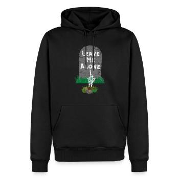 Laissez-moi tranquille, squelette antisocial - Sweat à capuche Premium bio Homme - noir - Devant - Nico (187cm)