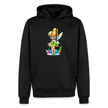Kleine Fee 7 - Männer Premium Bio Hoodie - Schwarz - Vorne - Nico (187cm)