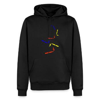 Silhouette de cigarette électronique - Sweat à capuche Premium bio Homme - noir - Devant - Nico (187cm)