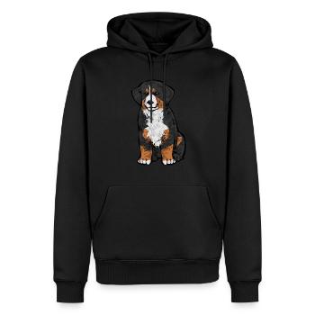 Bouvier bernois - Sweat à capuche Premium bio Homme - noir - Devant - Nico (187cm)