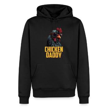 Poulet Papa Poulets Fête des pères Volaille Éleveur Coq - Sweat à capuche Premium bio Homme - noir - Devant - Nico (187cm)
