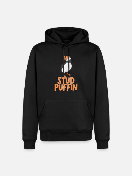 puffin puffin auke birds Lunde - Men’s Premium Organic Hoodie - black