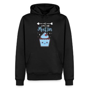 I'm Her Muffin Baking Cute Cupcake Enthusiast Past - Men’s Premium Organic Hoodie - black - Front - Nico (187cm)