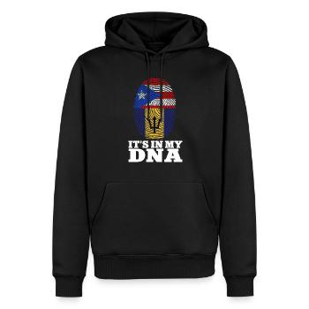 Drapeau de la Barbade Bayan barbadien - Sweat à capuche Premium bio Homme - noir - Devant - Nico (187cm)