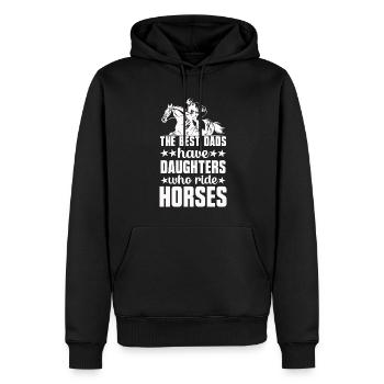 Horse Owner Rider Riding Horse Father - Men’s Premium Organic Hoodie - black - Front - Nico (187cm)