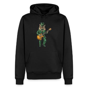 Katze - Männer Premium Bio Hoodie - Schwarz - Vorne - Nico (187cm)