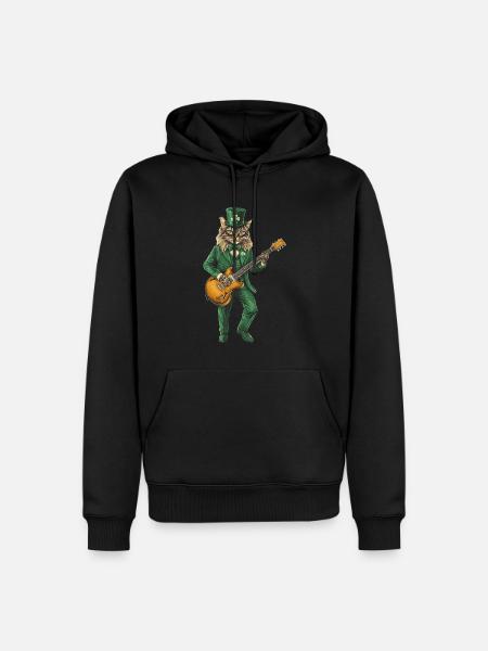 Katze - Männer Premium Bio Hoodie - Schwarz