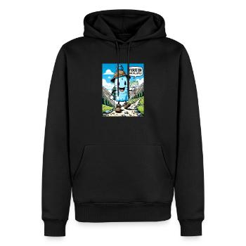 Hydration is a Uphill Battle - Männer Premium Bio Hoodie - Schwarz - Vorne - Nico (187cm)
