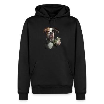 I'm not single, I have a dog - Männer Premium Bio Hoodie - Schwarz - Vorne - Nico (187cm)