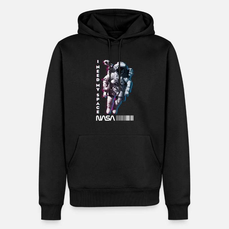 NASA Astronaute Avec Phrase Drôle I Need My Space - Sweat à capuche Premium bio Homme - noir