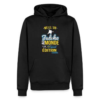 Bester Judoka der Welt - 100% genial - Männer Premium Bio Hoodie - Schwarz - Vorne - Nico (187cm)