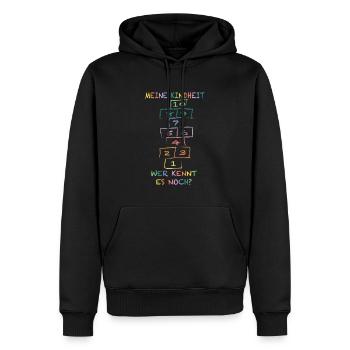 Mon enfance, le paradis et l’enfer, qui le connaît encore - Sweat à capuche Premium bio Homme - noir - Devant - Nico (187cm)