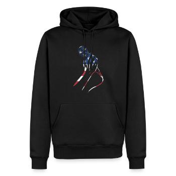 Comedian Us Flag Stand Up Comedy - Männer Premium Bio Hoodie - Schwarz - Vorne - Nico (187cm)