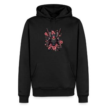 Samurai Maske - Männer Premium Bio Hoodie - Schwarz - Vorne - Nico (187cm)
