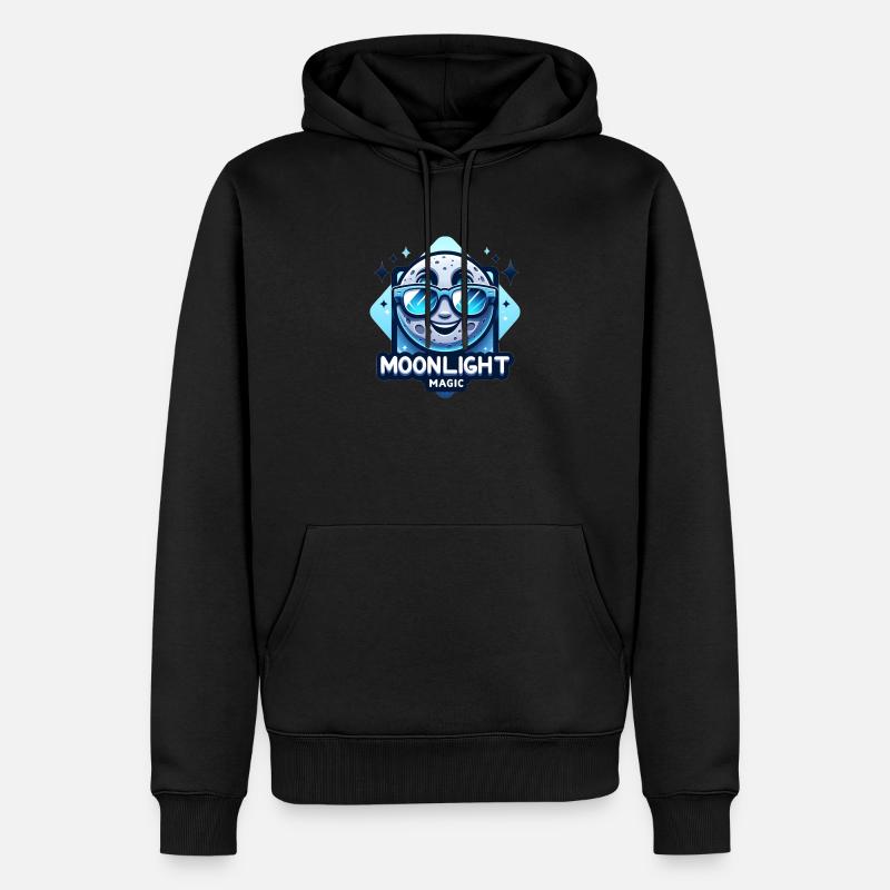 Magie du clair de lune - Sweat à capuche Premium bio Homme - noir