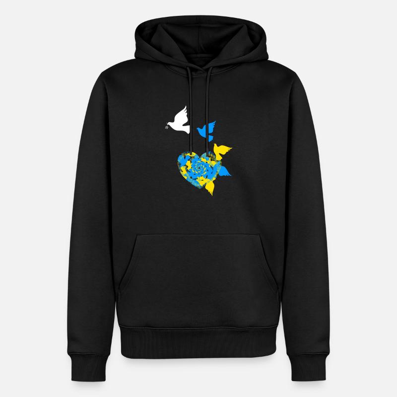 Ukraine - Sweat à capuche Premium bio Homme - noir