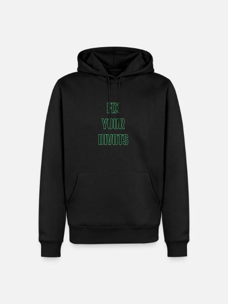 Fix your Divot - Männer Premium Bio Hoodie - Schwarz