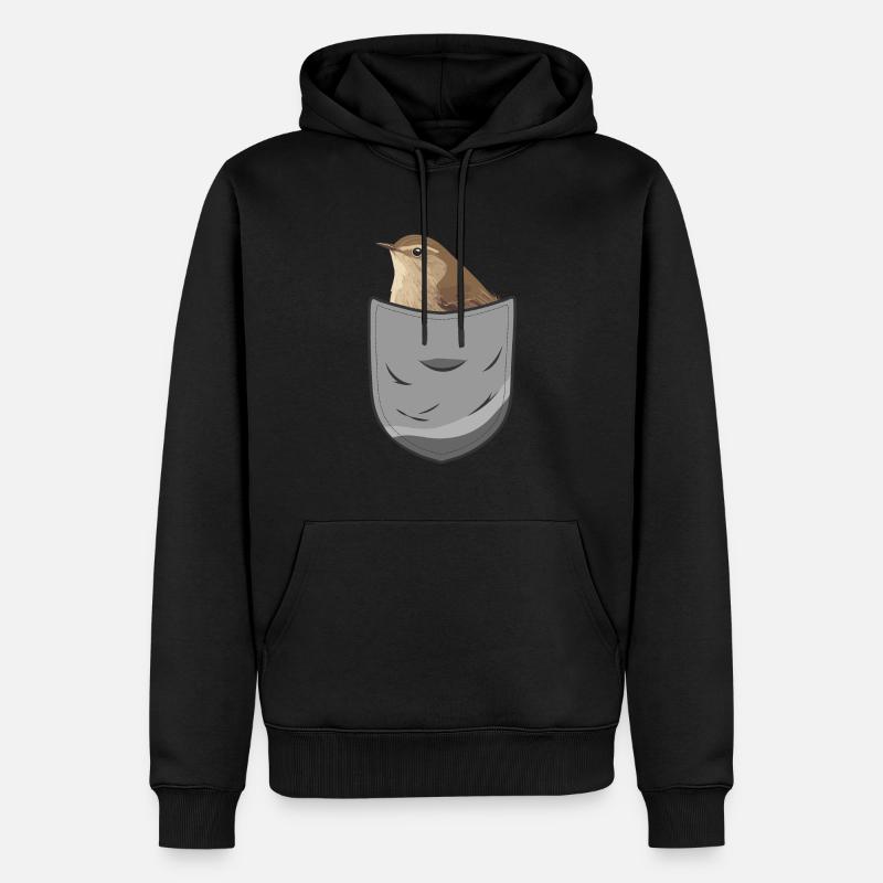 Troglodyte oiseau - Sweat à capuche Premium bio Homme - noir