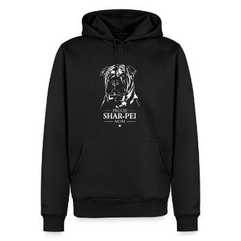 Shar Pei Maman Chien Chien Wilsigns - Sweat à capuche Premium bio Homme - noir - Devant - Nico (187cm)