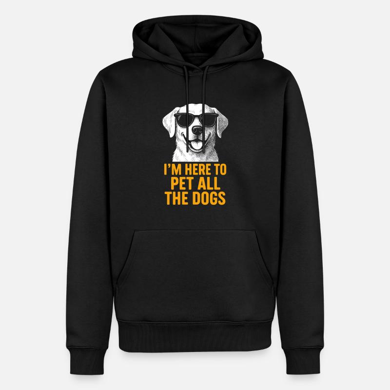 Drôle de chien Design avec déclaration - Sweat à capuche Premium bio Homme - noir
