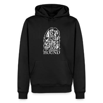 AFGHAN HOUND Portrait Wilsigns Chiens Chien - Sweat à capuche Premium bio Homme - noir - Devant - Nico (187cm)